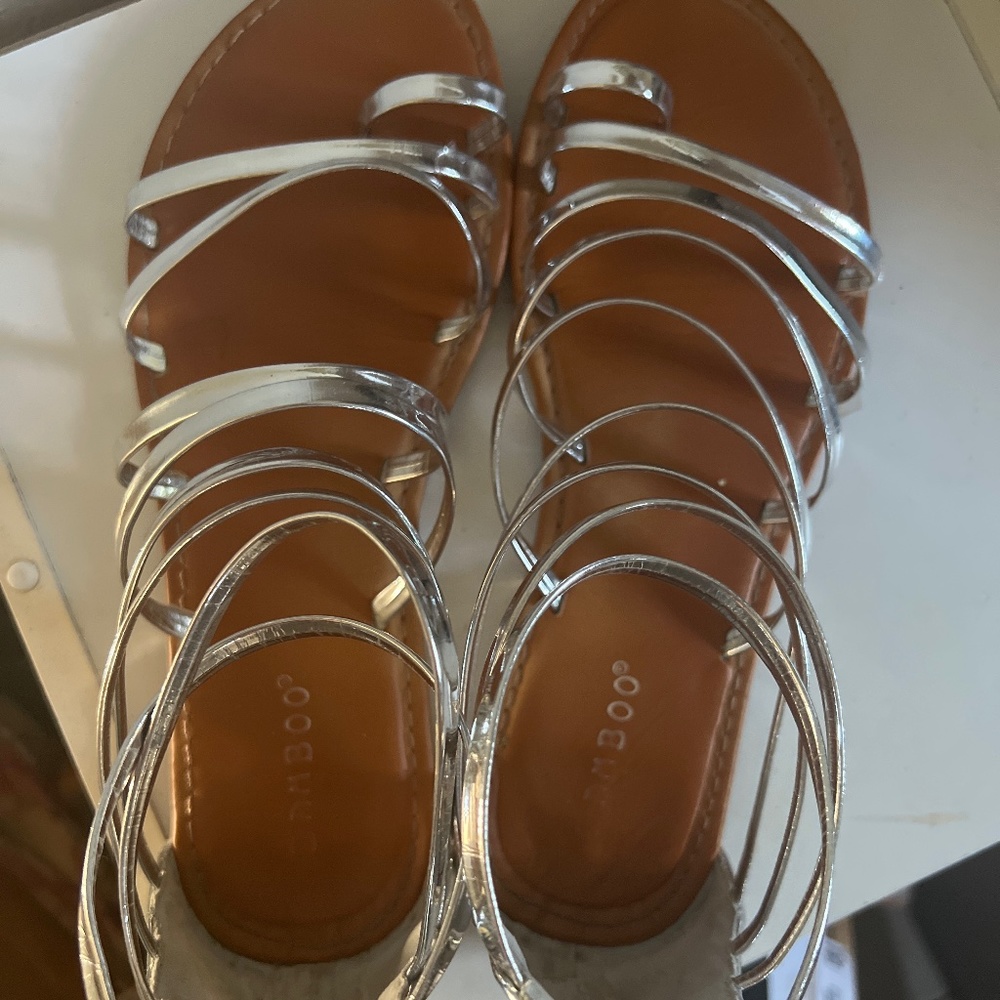 Bamboo Silver sandals